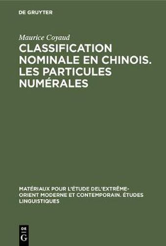 Classification nominale en chinois. Les particules numerales