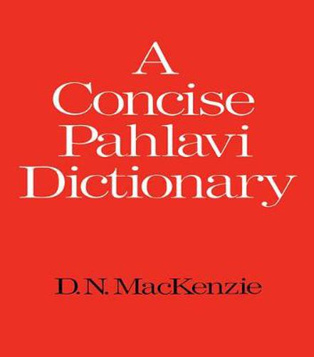 Cover image for A Concise Pahlavi Dictionary