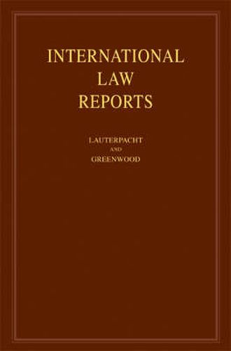 Cover image for International Law Reports: Volume 134