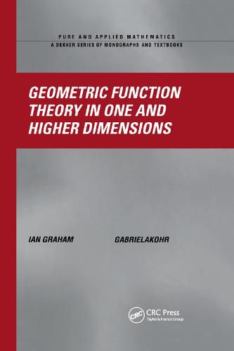 Cover image for Geometric Function Theory in One and Higher Dimensions