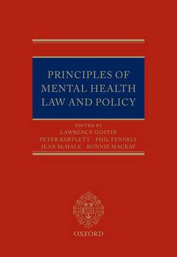 Cover image for Principles of Mental Health Law and Policy