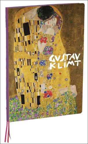 Cover image for The Kiss, Gustav Klimt A4 Notebook