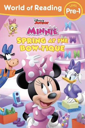 Cover image for World of Reading Disney Junior Minnie Spring at the Bow-Tique