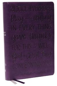 Cover image for KJV, Large Print Center-Column Reference Bible, Verse Art Cover Collection, Leathersoft, Purple, Red Letter, Comfort Print: Holy Bible, King James Version