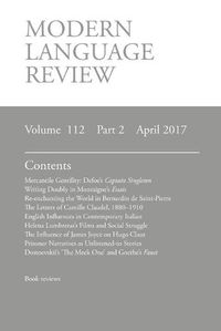 Cover image for Modern Language Review (112: 2) April 2017