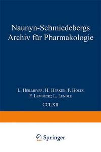 Cover image for Naunyn Schmiedebergs Archiv fur Pharmakologie: Band 262 Band 263 Band 264 Band 265