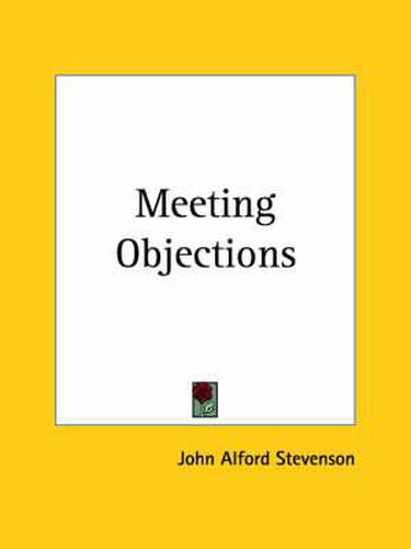 Cover image for Meeting Objections (1921)