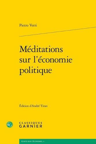 Cover image for Meditations Sur l'Economie Politique