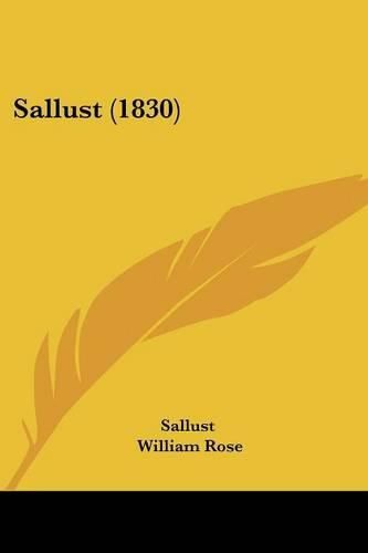 Cover image for Sallust (1830)