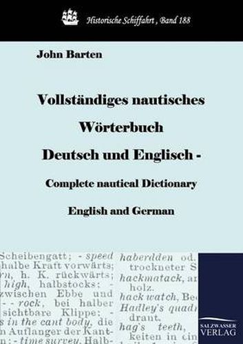 Cover image for Vollstandiges nautisches Woerterbuch Deutsch und Englisch - Complete nautical Dictionary English and German