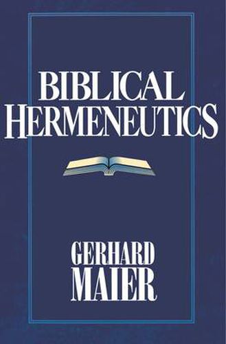 Cover image for Biblical Hermeneutics