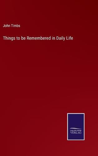 Cover image for Things to be Remembered in Daily Life