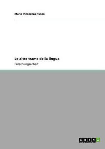 Cover image for Le altre trame della lingua