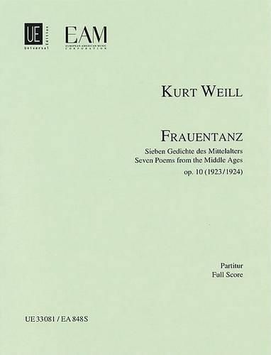 Cover image for Frauentanz, Op. 10 1923/24: Seven Poems from the Middle Ages