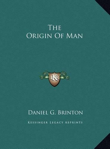 Cover image for The Origin of Man