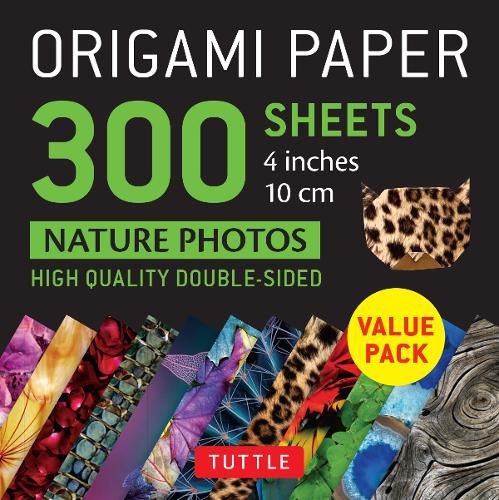 Cover image for Origami Paper 300 sheets Nature Photo Patterns 4 inch (10 cm)