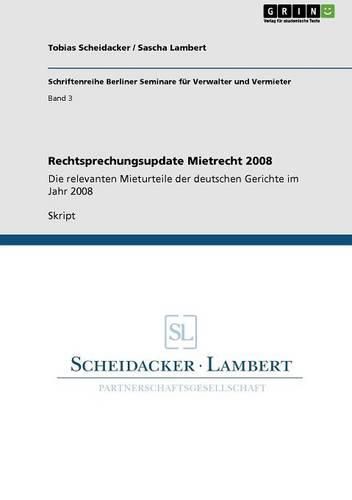 Cover image for Rechtsprechungsupdate Mietrecht 2008