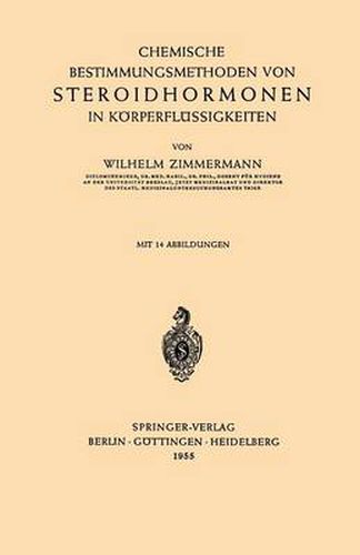 Chemische Bestimmungsmethoden Von Steroidhormonen in Koerperflussigkeiten