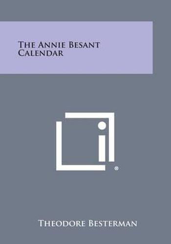 The Annie Besant Calendar