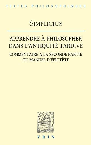 Cover image for Apprendre a Philosopher Dans l'Antiquite Tardive