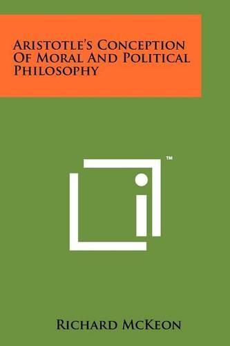 Cover image for Aristotle's Conception of Moral and Political Philosophy
