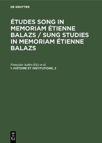 Cover image for Histoire et institutions, 2