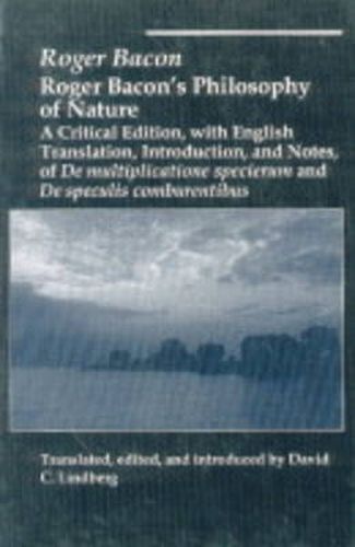 Cover image for Roger Bacons Philosophy Of Nature