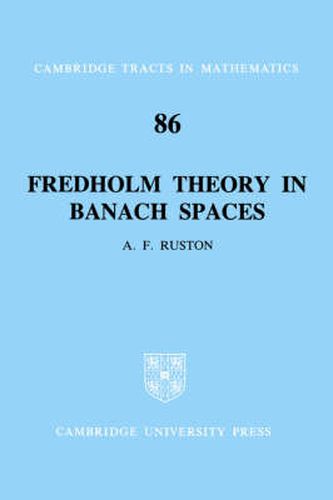 Cover image for Fredholm Theory in Banach Spaces