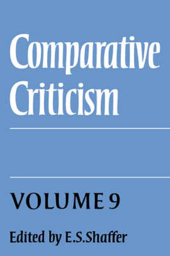 Cover image for Comparative Criticism: Volume 9, Cultural Perceptions and Literary Values