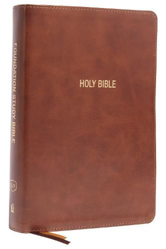 Cover image for KJV, Foundation Study Bible, Large Print, Leathersoft, Brown, Red Letter, Thumb Indexed, Comfort Print: Holy Bible, King James Version