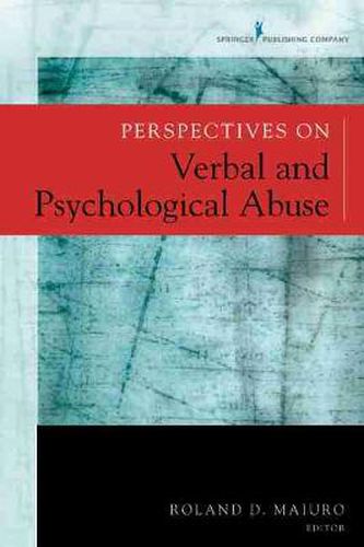 Cover image for Perspectives on Verbal and Psychological Abuse