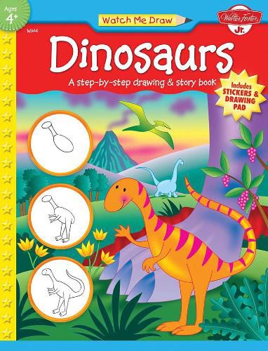 Cover image for Dinosaurs: A Step-by-Step Drawing and Story Book