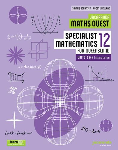Cover image for Jacaranda Maths Quest 12 Specialist Mathematics Units 3 & 4 for Queensland, 2e learnON and Print