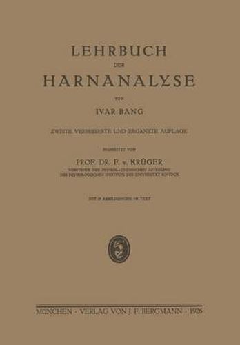 Cover image for Lehrbuch Der Harnanalyse