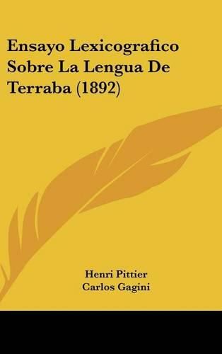 Ensayo Lexicografico Sobre La Lengua de Terraba (1892)