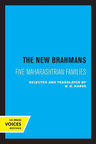 Cover image for The New Brahmans: Five Maharashtrian Families