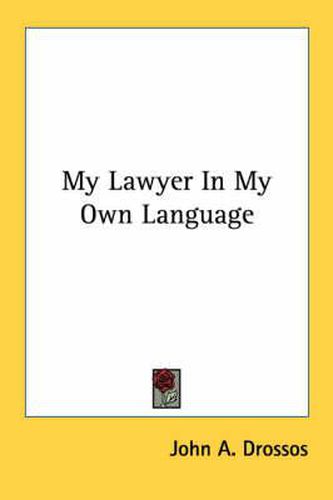 Cover image for My Lawyer in My Own Language