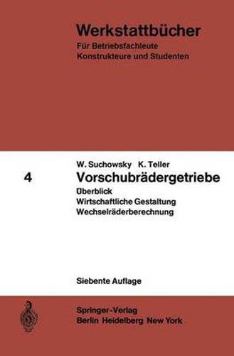 Cover image for Vorschubradergetriebe: UEberblick Wirtschaftliche Gestaltung Wechselraderberechnung