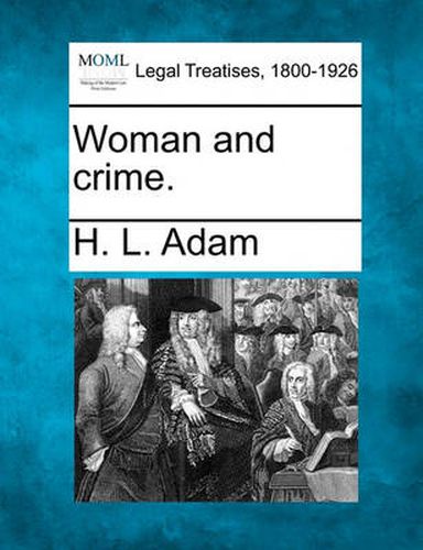 Cover image for Woman and Crime.