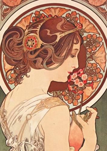 Cover image for Carnet Ligne Affiche Mucha, La Primevere