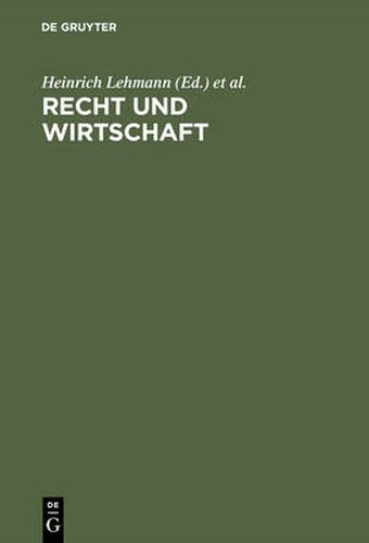 Cover image for Recht und Wirtschaft