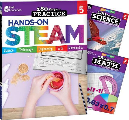 180 Days(tm) Steam, Science, & Math Grade 5: 3-Book Set