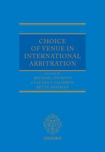 Cover image for Choice of Venue in International Arbitration