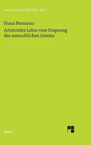 Aristoteles Lehre vom Ursprung des menschlichen Geistes