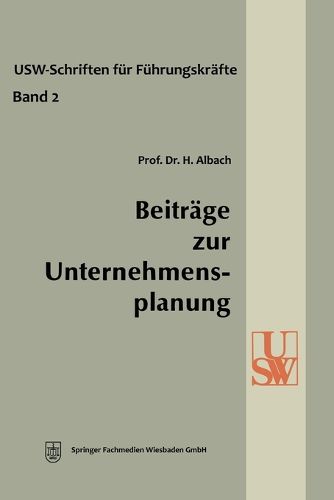Cover image for Beitraege zur Unternehmensplanung