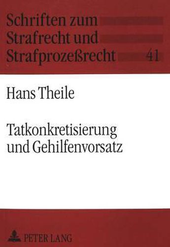 Cover image for Tatkonkretisierung Und Gehilfenvorsatz