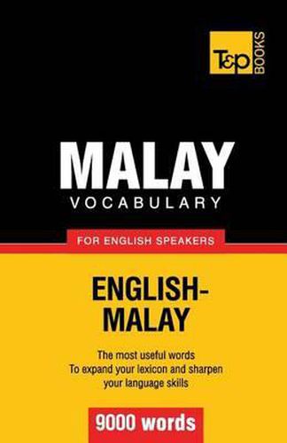 Cover image for Malay vocabulary for English speakers - 9000 words