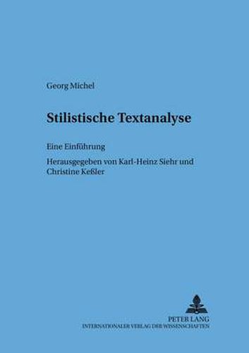 Cover image for Stilistische Textanalyse: Eine Einfuehrung