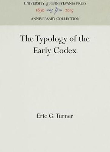 Cover image for The Typology of the Early Codex