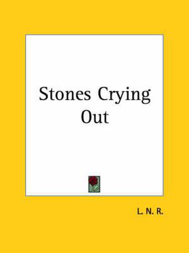 Cover image for Stones Crying out (1830)